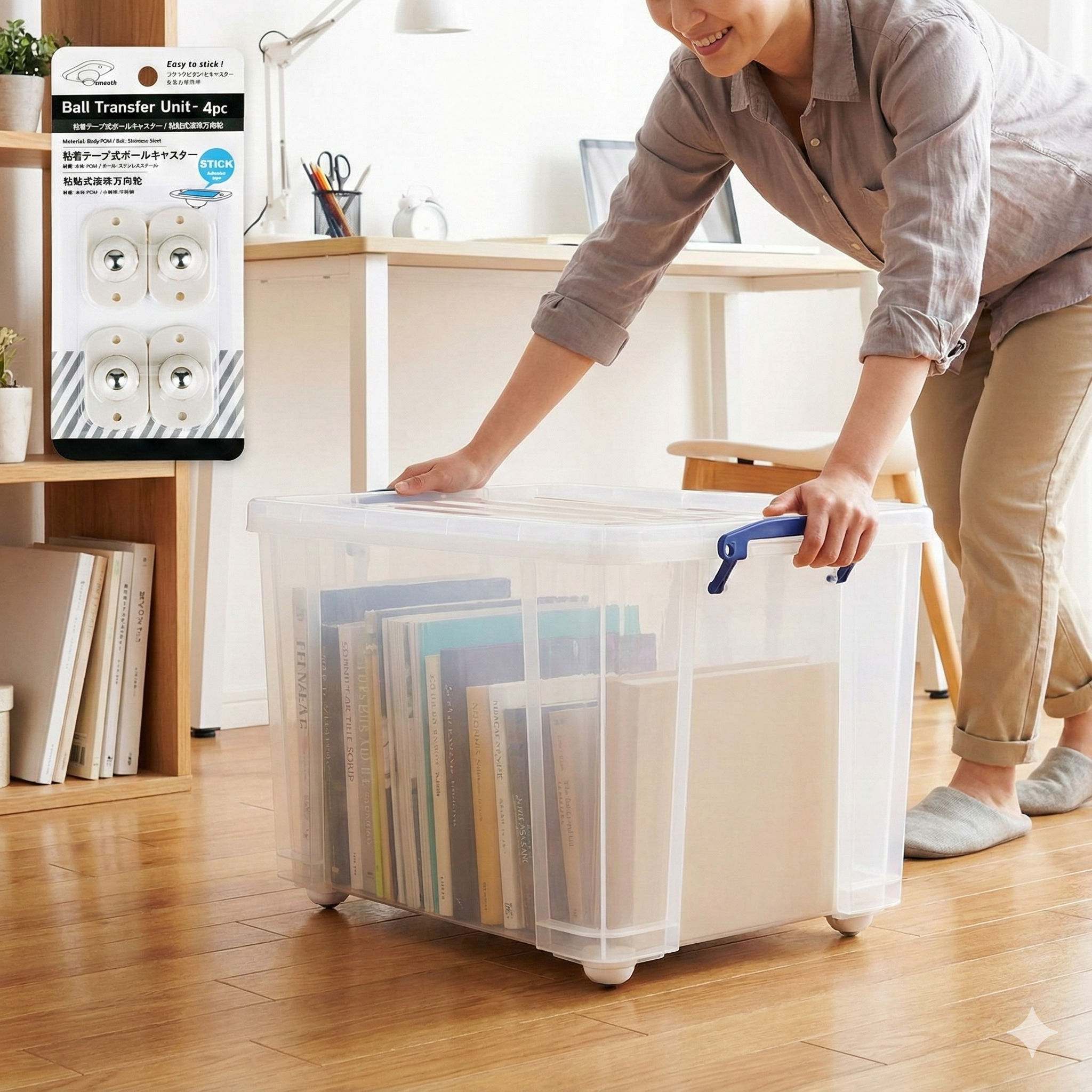 GlideRoll 360 – Ruedas Giratorias Adhesivas