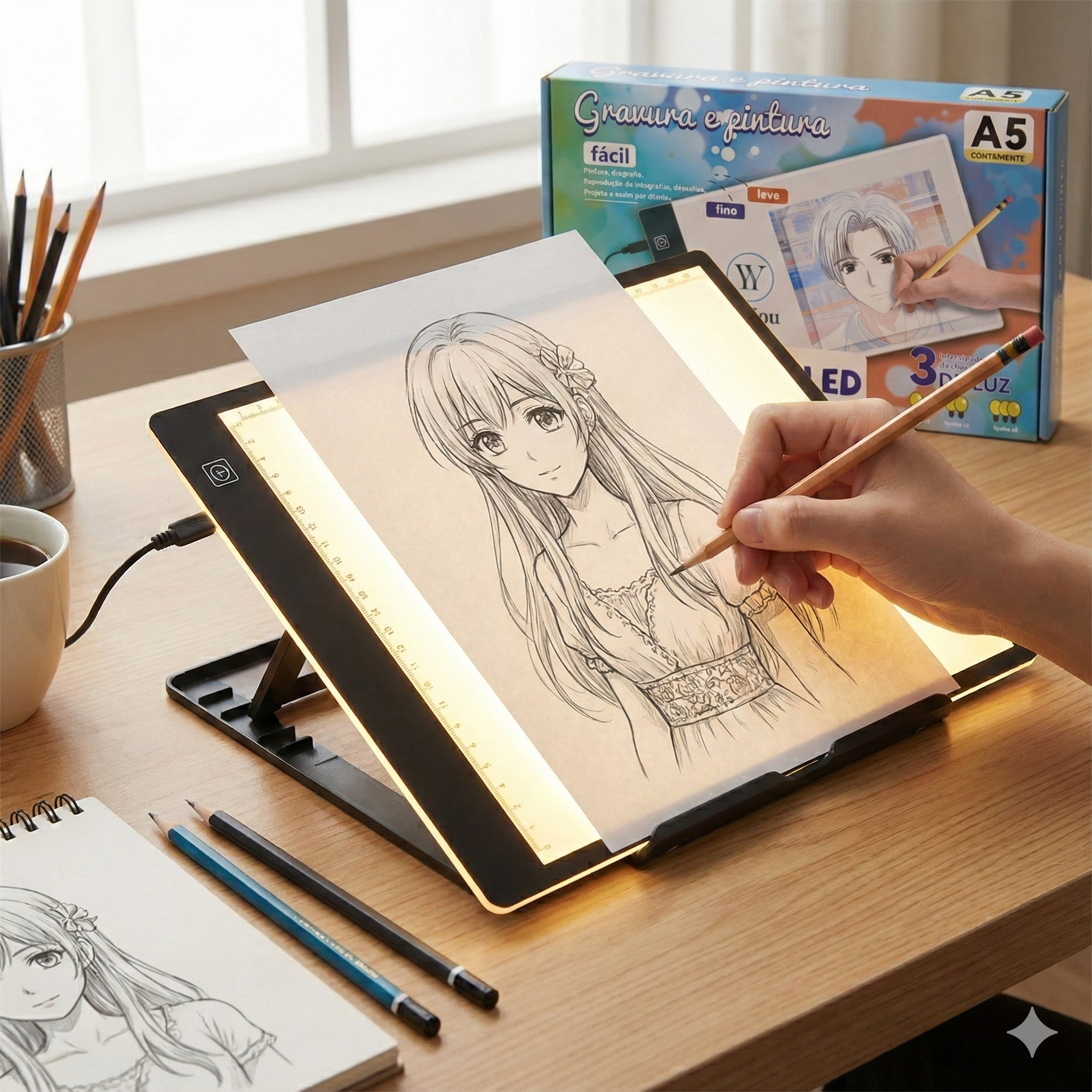 Tabla Retroiluminada P/ Calcar y Dibujar