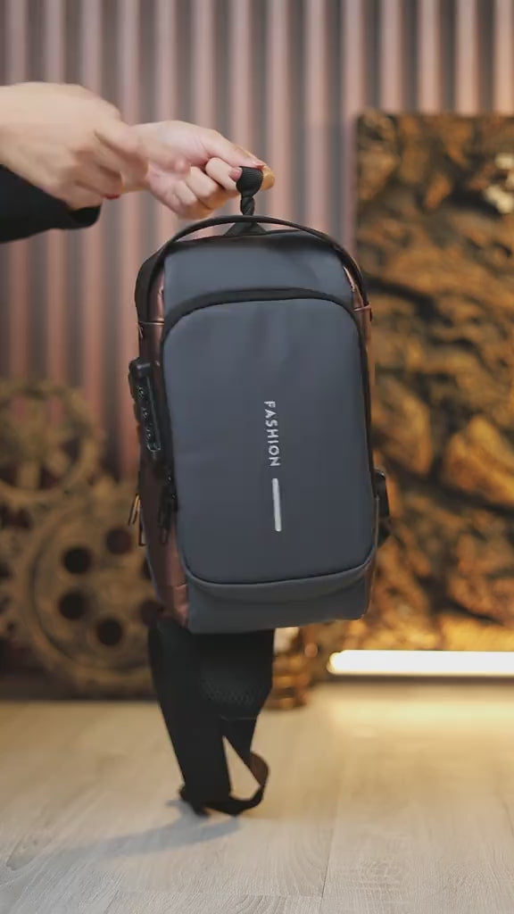 Mochila Antirrobo Con Puerto Usb MARRON